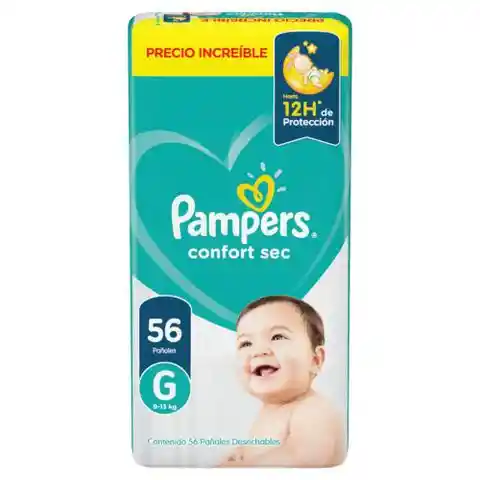 Pampers Pañal Confort Sec Talla G 