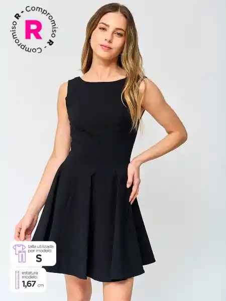 Index Vestido Corto Ekuro Color Negro S S25