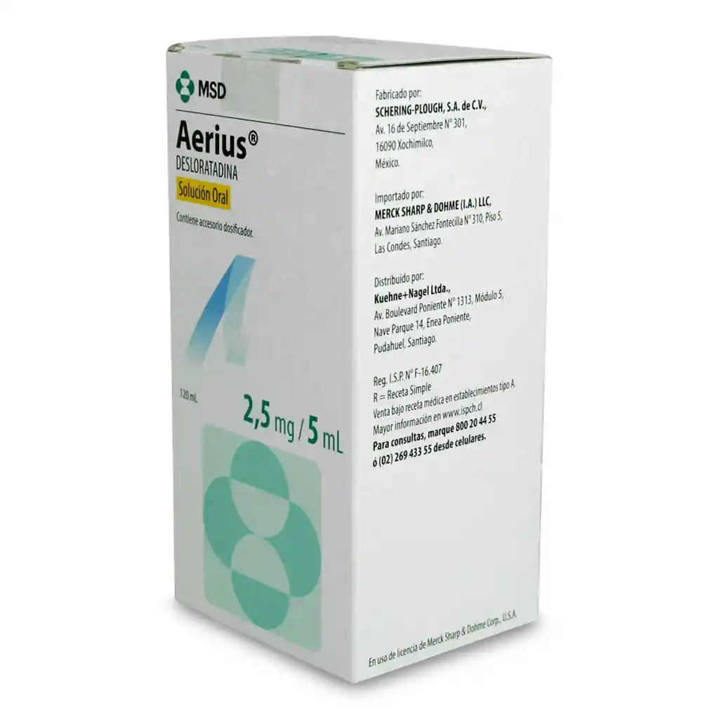 Aerius 2,5 mg/5 mL Solucion Oral