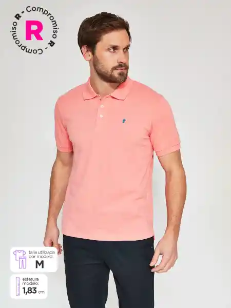 Kenneth Stevens Polera Manga Corta Piq Sb Coral XL SS25