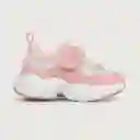 Zapatillas Chunky Velcro Elástico Niña Rosado Talla 26 Opaline