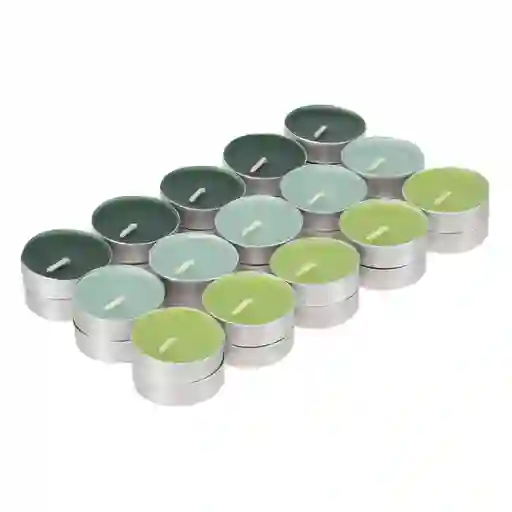 Set Velas Tealight Con Colores y Aroma té Verde Casaideas