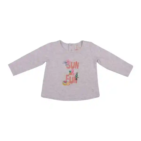 Polera Bebe Niña Gris claro Pillin 24 M