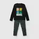 Pijama Algodón Marvel de Niño Negro Talla 8A Colloky