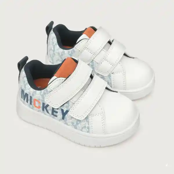 Zapatillas Urbana Disney Mickey Niño Blanco Talla 22 Opaline