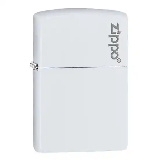 Zippo Encendedor Lighter Classic White Matte Logo Blanco