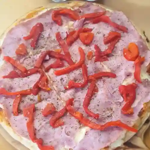 Pizza Mediana Jamón con Morrón