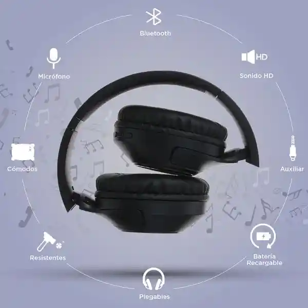 Miniso Audífonos de Diadema Negro