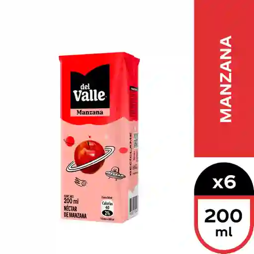 Del Valle Nectar Manzana 200 Ml Multipack X 6