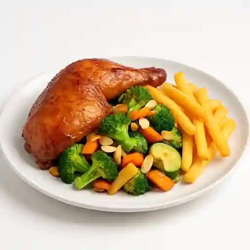 Pollo Chiten con Papas Fritas