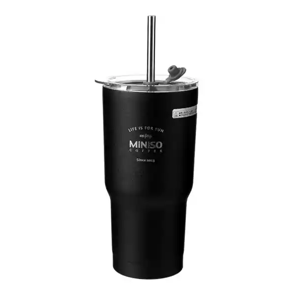 Miniso Botella Térmica de Acero Inoxidable Negro