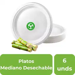 Platos Medianos Compostable 18cm