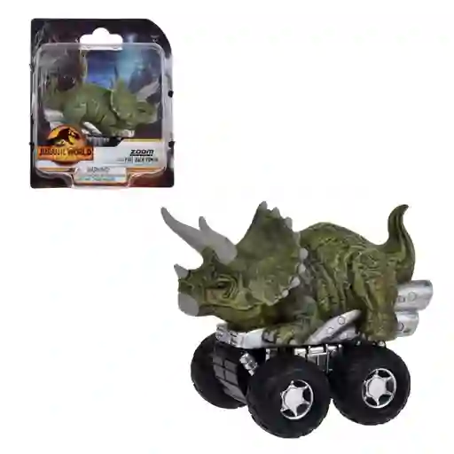 Jurassic World Dinosaurio Vehículo Pullback Dominion Triceratops
