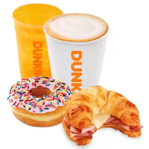 Sándwich + Donut+ Bebida M + Jugo M