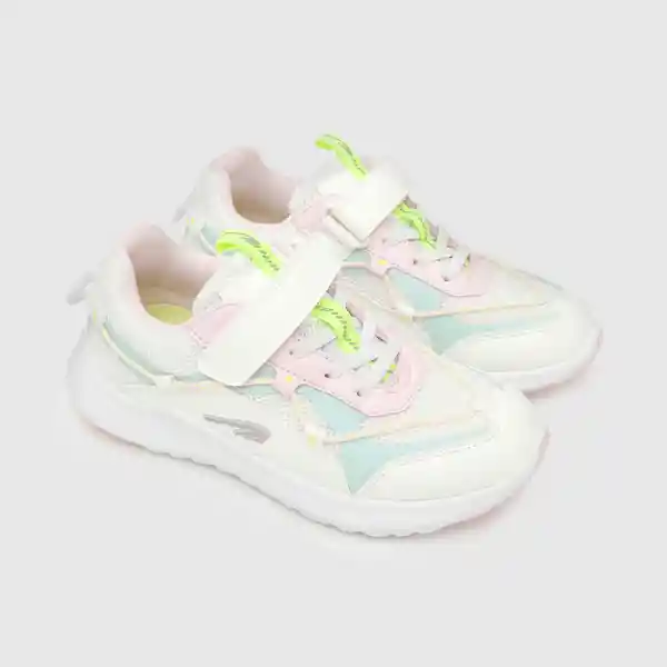 Zapatillas Deportiva Reciclada de Niña Blanco Talla 28 Colloky