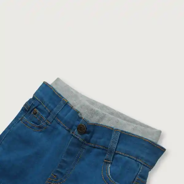 Jean Con Pretina Rib Niño Azul Talla 2A Opaline