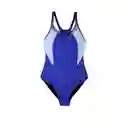 Traje de Baño Deportivo Con Transparencia Azul Talla S Samia