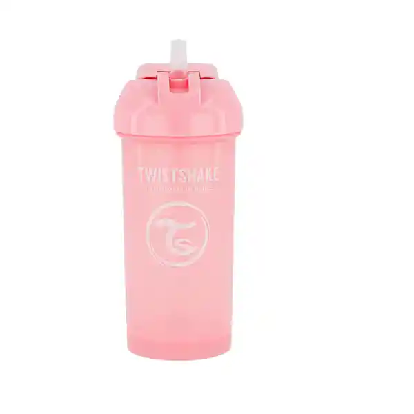 Vaso Con Bombilla Straw Cup Twistshake - Rosa 360 mL