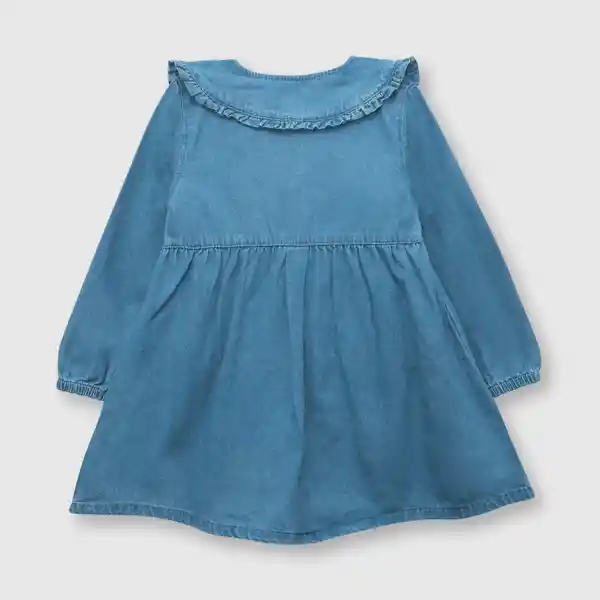 Vestido de Bebé Niña de Mezclilla Light Denim Talla 9/12M Colloky