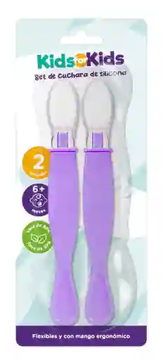 Kids For Kids Set de Cucharas Silicona