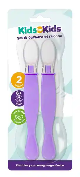 Kids For Kids Set de Cucharas Silicona