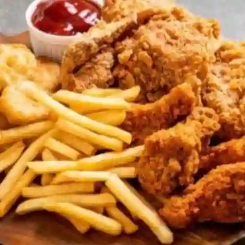 Box 2 Fries & Chicken Full