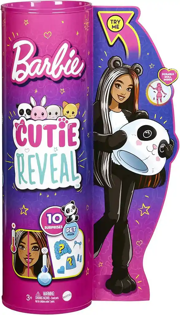 Mattel Barbie Muñeca Cutie Reveal C/10 Sorpresas Panda