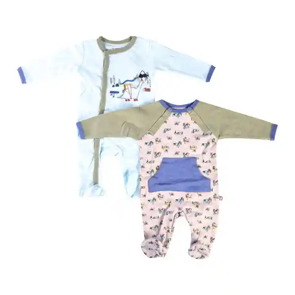 Set Osito Manga Larga Bebé Niño Multicolor 9 M Pillin