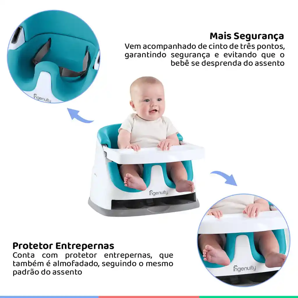 Ingenuity Base Baby 2-In-1 Seat Peacock Blue