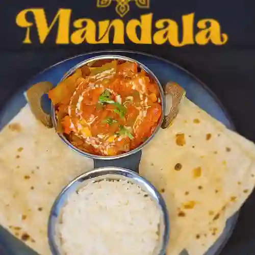 Combo Veg Masala con Arroz y Pan