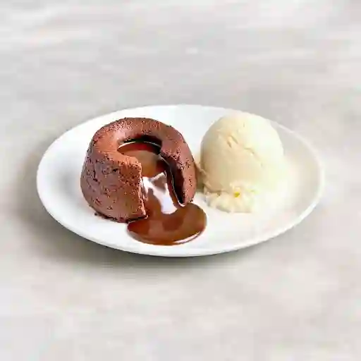 Volcan De Chocolate Con Helado