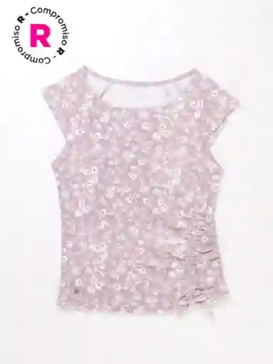 M6T Polera Manga Corta Cap Index Color Malva 14 V26