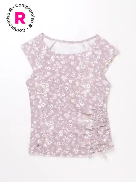 M6T Polera Manga Corta Cap Index Color Malva 14 V26