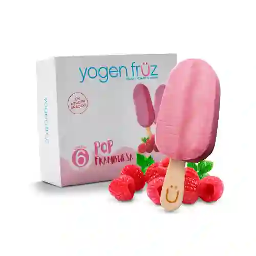 Caja de paletas pop frambuesa 6 unid