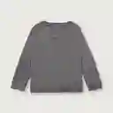 Polera Manga Raglan de Niño Gris Talla 9M Opaline