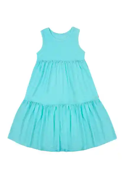 Vestido Junior Borlas Day to Day Niña Turquesa Talla 12 785