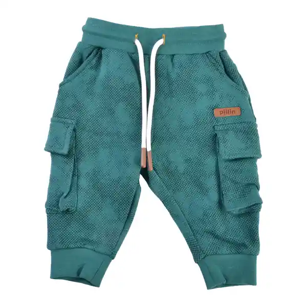 Pantalón Buzo Bebé Niño Verde Talla 18 M Pillin