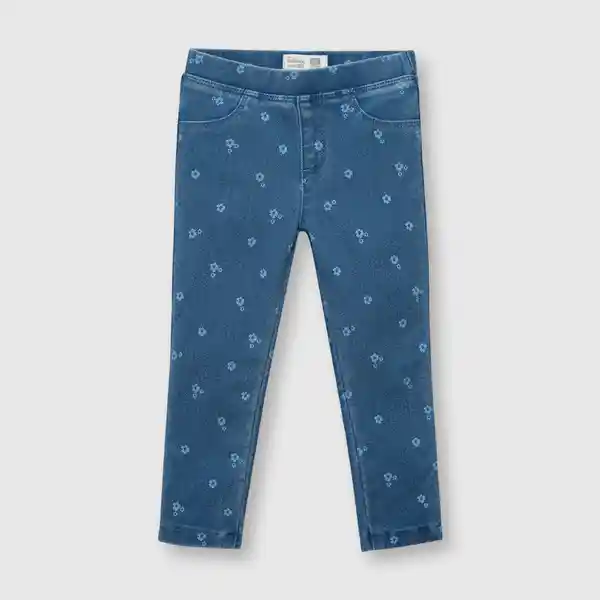 Jegging de Bebé Niña Elasticado Light Denim Talla 6/9M Colloky