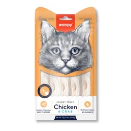 Wanpy Snack Para Gato Creamy Treat Pollo y Cangrejo