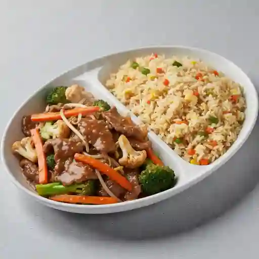 Chapsui de carne con arroz o papas