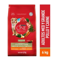 One Prian Alimento Perro Adulto Medianos-Grandes Carne