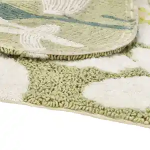 Piso de Baño de Algodón Bordado 70 x 50 cm