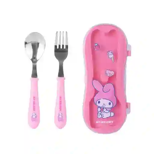 Sanrio Kit de Cubiertos Con Estuche AceroInoxidable