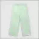 Pantalón de Buzo Ancho de Niña Light Green Talla 4A Colloky