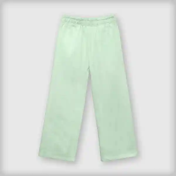 Pantalón de Buzo Ancho de Niña Light Green Talla 4A Colloky