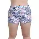 Bikini Short Estilo Hot Pant Estampado Celeste Talla L Samia