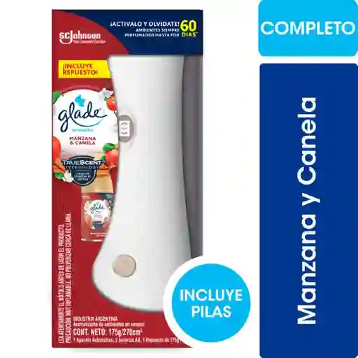 Glade Desodorante Ambiental Automático Manzana y Canela Aparato