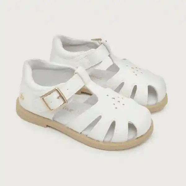 Sandalias de Vestir Hebilla Niña Blanco Talla 29 Opaline