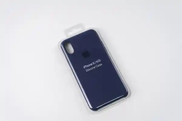 Silicone Case Azul Oscuro Para iPhone X/XS