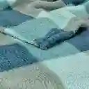 Frazada Corderito Con Estampado Azul 160 x 205 cm